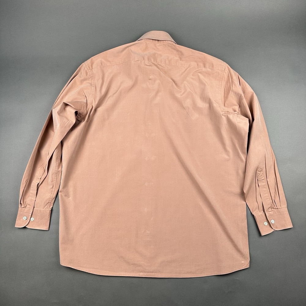 BOSS Hugo Boss Men's 34/35 Orange Dress Shirt Long Sleeve Button Up - Picture 11 of 11
